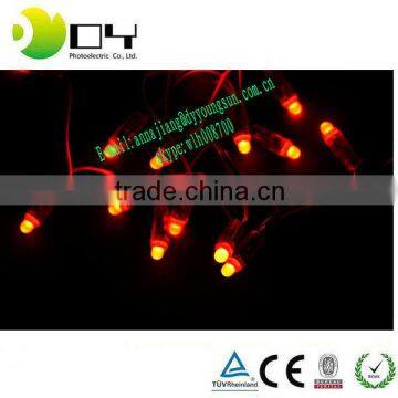 CE ROHS Approved IP66 50000H Lifespan 9mm Single Color LED Pixel String Light