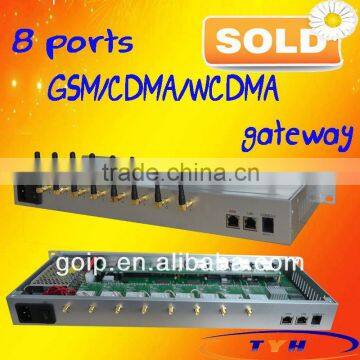 Good Price 8 Channel GSM/CDMA VOIP Gateway GoIP 8 modem router Sim Card