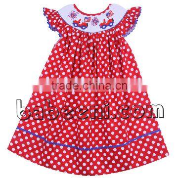 Adorable car hand smocked bishop dress for Independence