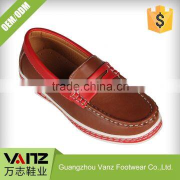 Teenager Rubbing-Free Better Quality Pu Leather Flat Boat Shoes