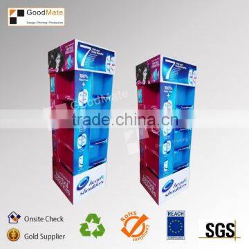 shampoo promotion display stand in supermarket