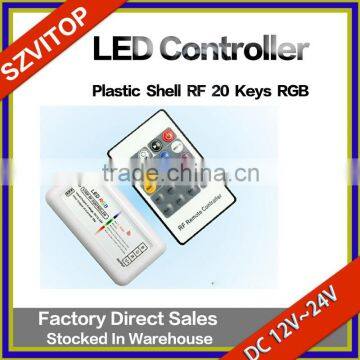 LED Light Strip Remote Controller Plastic Case/Shell Redio Frequency 20Keys RGB DC12V,24V JM-QC61