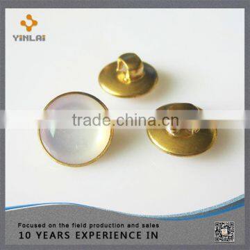 Metal round fashion brass button