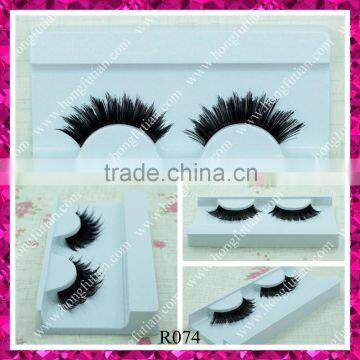 Red cherry natural looking human hair false eyelashes