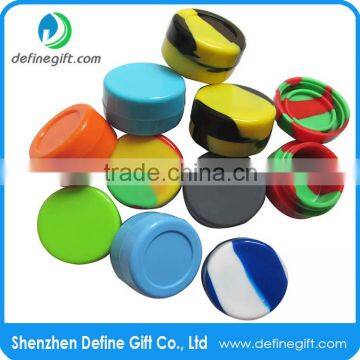 Solid Color Mix Silicon Jar Dab Containers Silicone BHO Oil Wax
