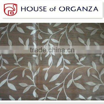 100% Polyester Crystal Flocking Organza