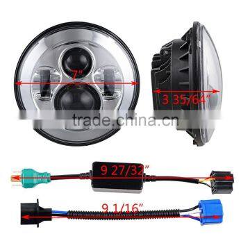 LED Headlight Fits Harley Chopper Motorcycles - 7 Inch Round Projector LED Headlights Quality Choice photo-4