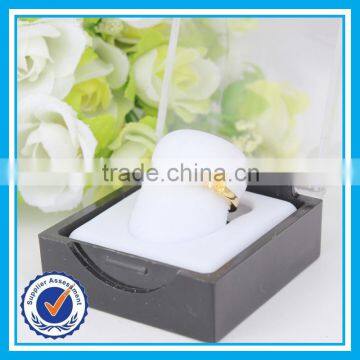 Brief Style Fancy Women Golden Ring cz Crystal 14k Thin Gold Ring photo-4