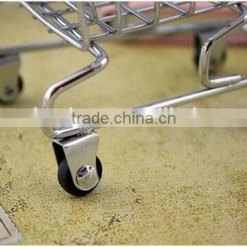 Mini Shopping Cart Trolley Supermarket Shopping Cart Model Metal Crafts Shopping Cart