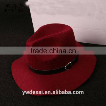 fashion top hat British fashion hats Imitation wool outdoor sun hat