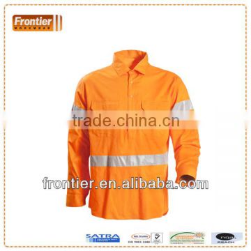 Hi-vis cotton workwear, safety shirt