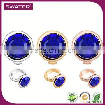 Wholesale Fashion Jewelry Dark Blue Gemstone Charm Bracelet Charms