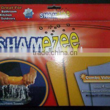 Shamwow & Shammy cloth (viscose/polyester)