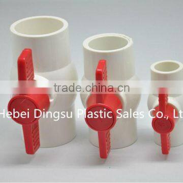 Factory wholesale pvc water pressure Plastic PVC Slip ball valve