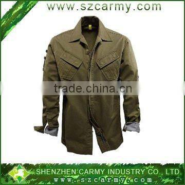 100% cotton men's long sleeves military shirt