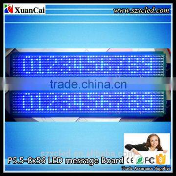 P5.5-8x56 Blue SMD light without cabinet PCB board 56x320mm LED message display signs