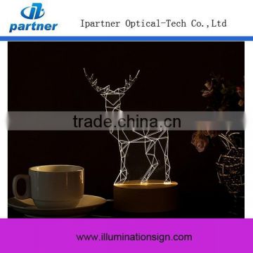 2015 New Product Custom 3D Table Night Light, Led Night Lamp