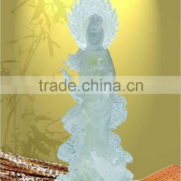 [Factory Direct Salea]Transparent Liuli Buddha Statue