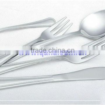 factory direct Qana stainless steel cutlery set with mirror polish for Euro market