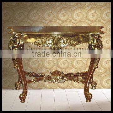 French Gold Ornate Wall Table Console Foyer luxury console table