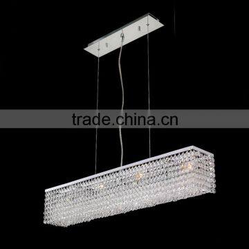 Modern rectangle crystal chandelier