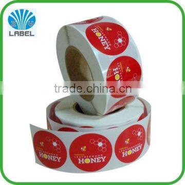 Eco-friendly printed honey bottle label paper sticker