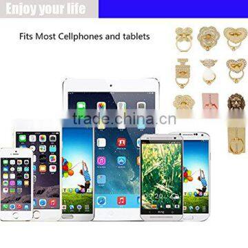 Samco Perfume Bottle Design Multi-Angle 360 Degree Rotating Handmade Crystal- 3D Alloy Portablering Ring Holder for Mobile Phone photo-2