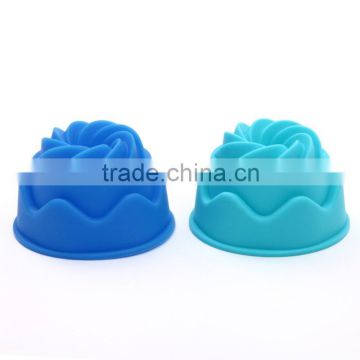 2pcs mini flower shape silicon cake baking mould