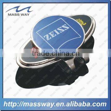 Promotional Round Shape Custom Metal Epoxy Silver Golf Ball Marker Holder photo-6