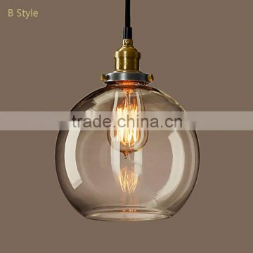 Hot Selling Glass Ball Pendant Light 220V AC Edison Bulb Loft LED Pendant Lights