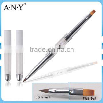 ANY Rhinestone Double Side Using Nail Design 3D Flat Nail Art Brush Angular