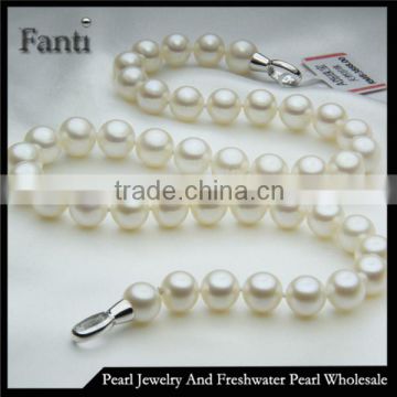 Handmade pearl necklace 10-11mm AAA white natural pearl necklace