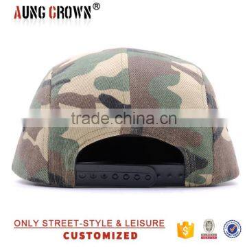 Custom 5 Panels Snapback Caps/cool 5 Panel Cap/camo 5 Panel Camp Cap Flat Brim photo-4