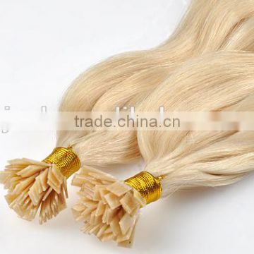 prominent blond hair nail hair extension with 100% pure indian human hair