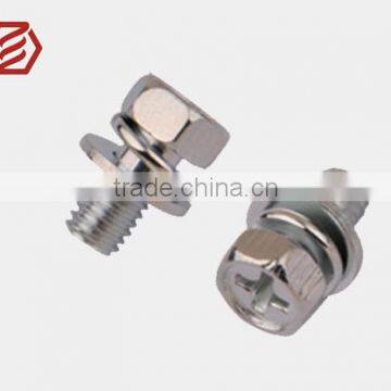 Steel Zine Plated GB9074 Hexagon Head Bolt With Spring and Washers