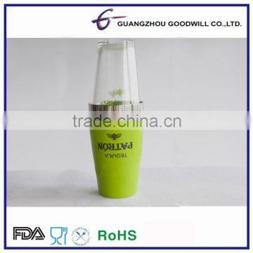 800ml Boston shaker/shaker/cocktail shaker with green PVC wrap