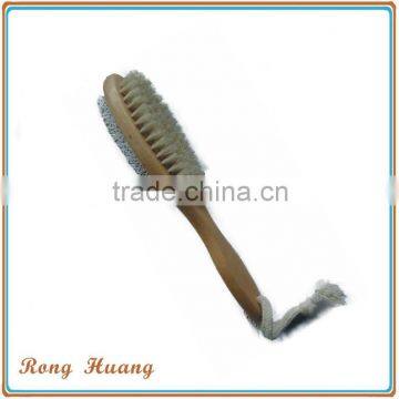 Wooden nail brush with pumice stone