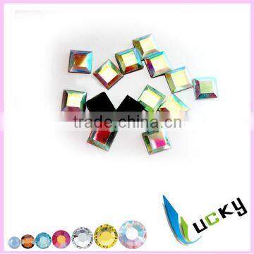 6x6mm mm square shape hotfix dmc rhinestone crystal ab color