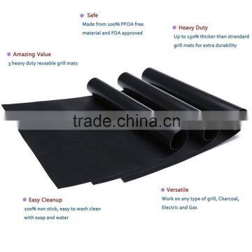 PTFE (PFOA FREE) Fire Retardant Non-stick BBQ Grill Mat Hotplate Liner 13''x15.75'' photo-4