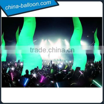 Hot sale color changing led inflatable pillar, inflatable led pillars for decoration