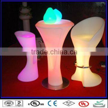 RGB Rechangeable LED Luminous Nail Bar Furniture, commercial bar counter furniture, Bar Counter and Chair