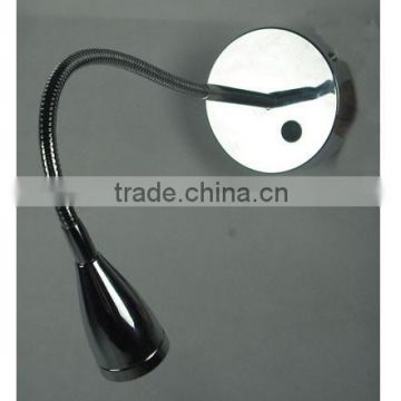 chrome LED 3Watt bedside reading wall light