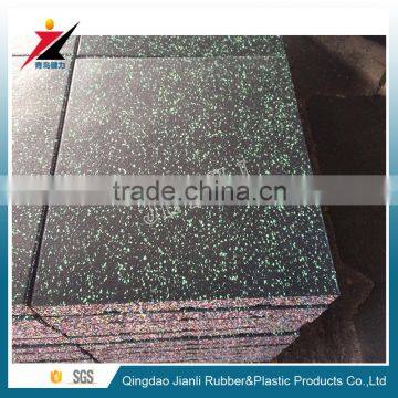 Natural Rubber Green Speckles Weight Lifting Gym Flooring Mats