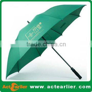 High quality windproof auto open straight Golf umbrella and ODM for Promotional and Branded Golf Umbrellas