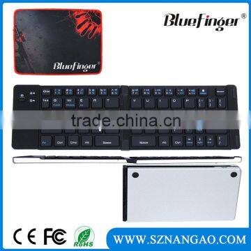 Factory Ultra slim mini wireless portable folding bluetooth keyboard