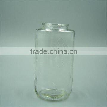 420ml Clear Glass Candle Holder Ornamenting with Logo Engraving