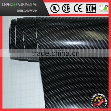 Air Bubble Free car wrap stickers 1.52*30M 4D Black Carbon Fiber vinyl sticker