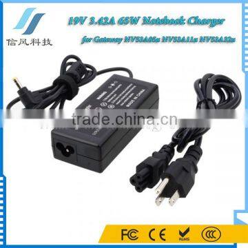 19V 3.42A 65W Notebook Charger for Gateway NV53A05u NV53A11u NV53A32u