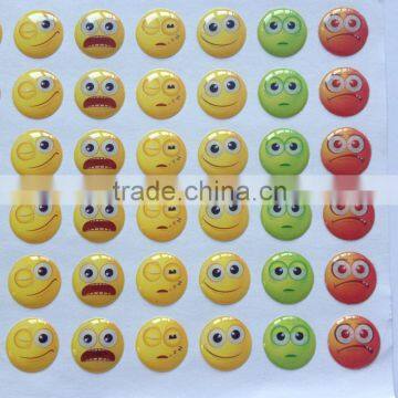 3D Soft Emoji Epoxy Resin Self-adhesive Dome Sticker
