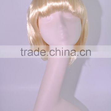 A019 bright blond color short bob wigs synthetic hair party wigs in stock